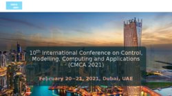 14th International Conference on Control, Modelling, Computing and Applications (CMCA 2025)