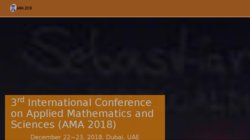 9th International Conference on Applied Mathematics and Sciences (AMA 2025)