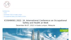 ICOSHW 2024: International Conference on Occupational Safety and Health at Work