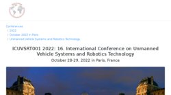 ICUVSRT001 2024: International Conference on Unmanned Vehicle Systems and Robotics Technology