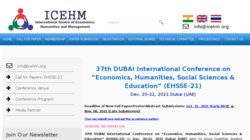 37th DUBAI International Conference on Economics, Humanities, Social Sciences & Education (EHSSE 2021)