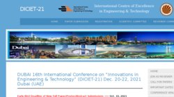 DUBAI 16th International Conference on Innovations in Engineering & Technology (DICIET 2021)