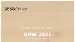 DHW 2021 : Digital Humanities Workshop