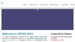 International Conference on Digital Energy Technology and Smart Grid (DETSG 2021)