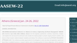 24th ATHENS International Conference on Advances in Science, Engineering and Waste Management (AASEW 2022)